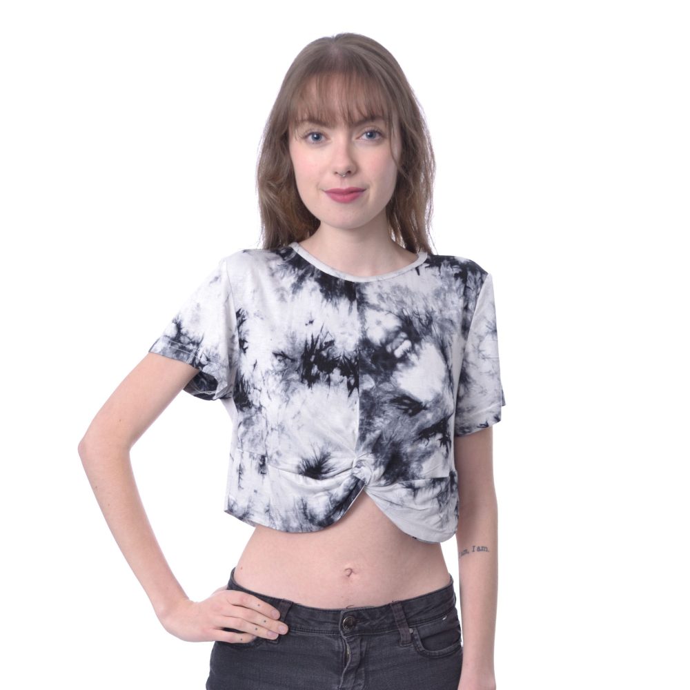 Innocent Lifestyle - BROOKE Crop top - Blanc/Noir